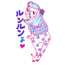 Chubby mono gril sticker #6235934