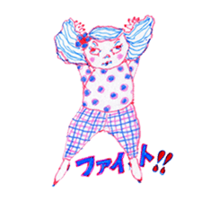 Chubby mono gril sticker #6235935