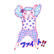 Chubby mono gril sticker #6235935