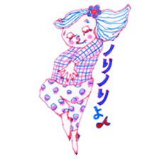 Chubby mono gril sticker #6235936