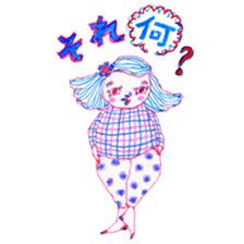 Chubby mono gril sticker #6235938