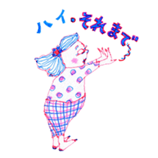 Chubby mono gril sticker #6235939