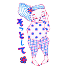 Chubby mono gril sticker #6235943