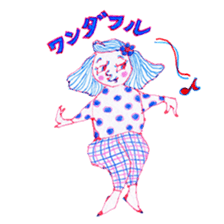 Chubby mono gril sticker #6235947