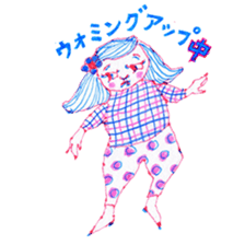 Chubby mono gril sticker #6235948