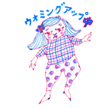 Chubby mono gril sticker #6235948