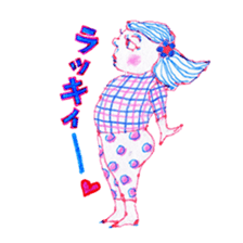 Chubby mono gril sticker #6235950