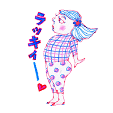 Chubby mono gril sticker #6235950