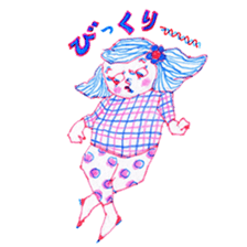 Chubby mono gril sticker #6235954