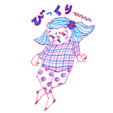 Chubby mono gril sticker #6235954