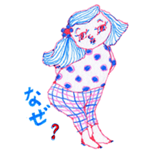 Chubby mono gril sticker #6235955