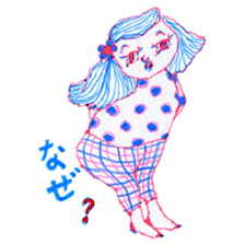 Chubby mono gril sticker #6235955