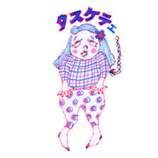 Chubby mono gril sticker #6235960