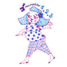 Chubby mono gril sticker #6235965
