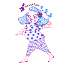 Chubby mono gril sticker #6235965