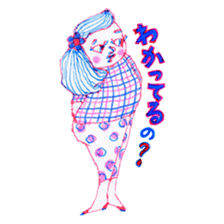 Chubby mono gril sticker #6235966