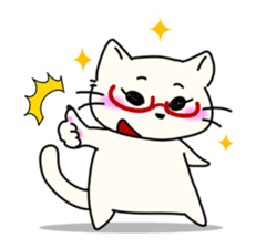 Ms.Glasses Cat sticker #6236131