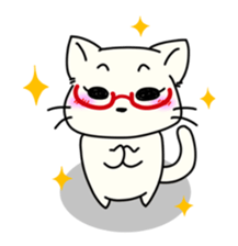Ms.Glasses Cat sticker #6236134