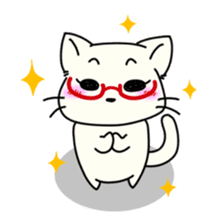 Ms.Glasses Cat sticker #6236134