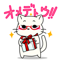 Ms.Glasses Cat sticker #6236138