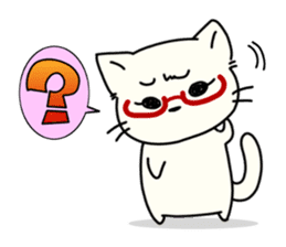 Ms.Glasses Cat sticker #6236139