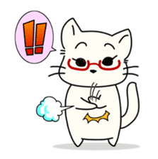 Ms.Glasses Cat sticker #6236140
