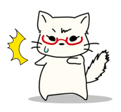 Ms.Glasses Cat sticker #6236141