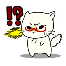 Ms.Glasses Cat sticker #6236143