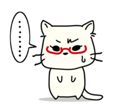 Ms.Glasses Cat sticker #6236144