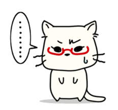 Ms.Glasses Cat sticker #6236144