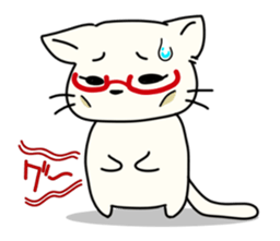 Ms.Glasses Cat sticker #6236148