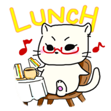 Ms.Glasses Cat sticker #6236149