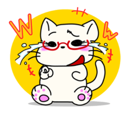 Ms.Glasses Cat sticker #6236154