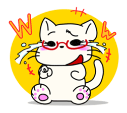 Ms.Glasses Cat sticker #6236154
