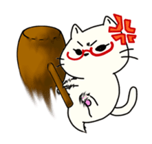 Ms.Glasses Cat sticker #6236155