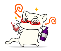 Ms.Glasses Cat sticker #6236159