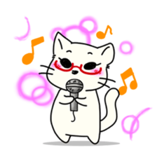Ms.Glasses Cat sticker #6236160