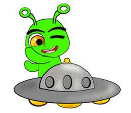 UFO Green sticker #6236277