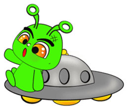 UFO Green sticker #6236278