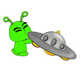 UFO Green sticker #6236280
