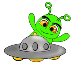 UFO Green sticker #6236281