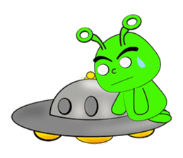 UFO Green sticker #6236285