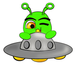 UFO Green sticker #6236286