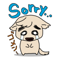 Mr.Eyebrows Dog sticker #6236895