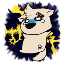 Mr.Eyebrows Dog sticker #6236897