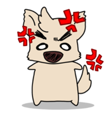 Mr.Eyebrows Dog sticker #6236898