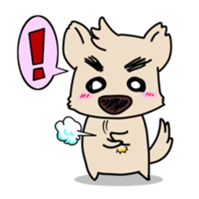 Mr.Eyebrows Dog sticker #6236899