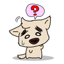 Mr.Eyebrows Dog sticker #6236900