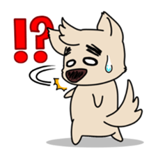 Mr.Eyebrows Dog sticker #6236901