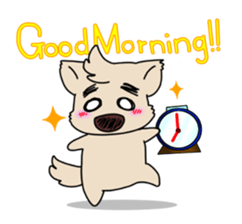 Mr.Eyebrows Dog sticker #6236903